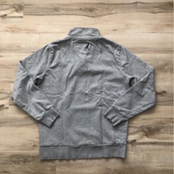 Kangol Men's Gray Quarter-Zip Sweater - Picture 4 of 7